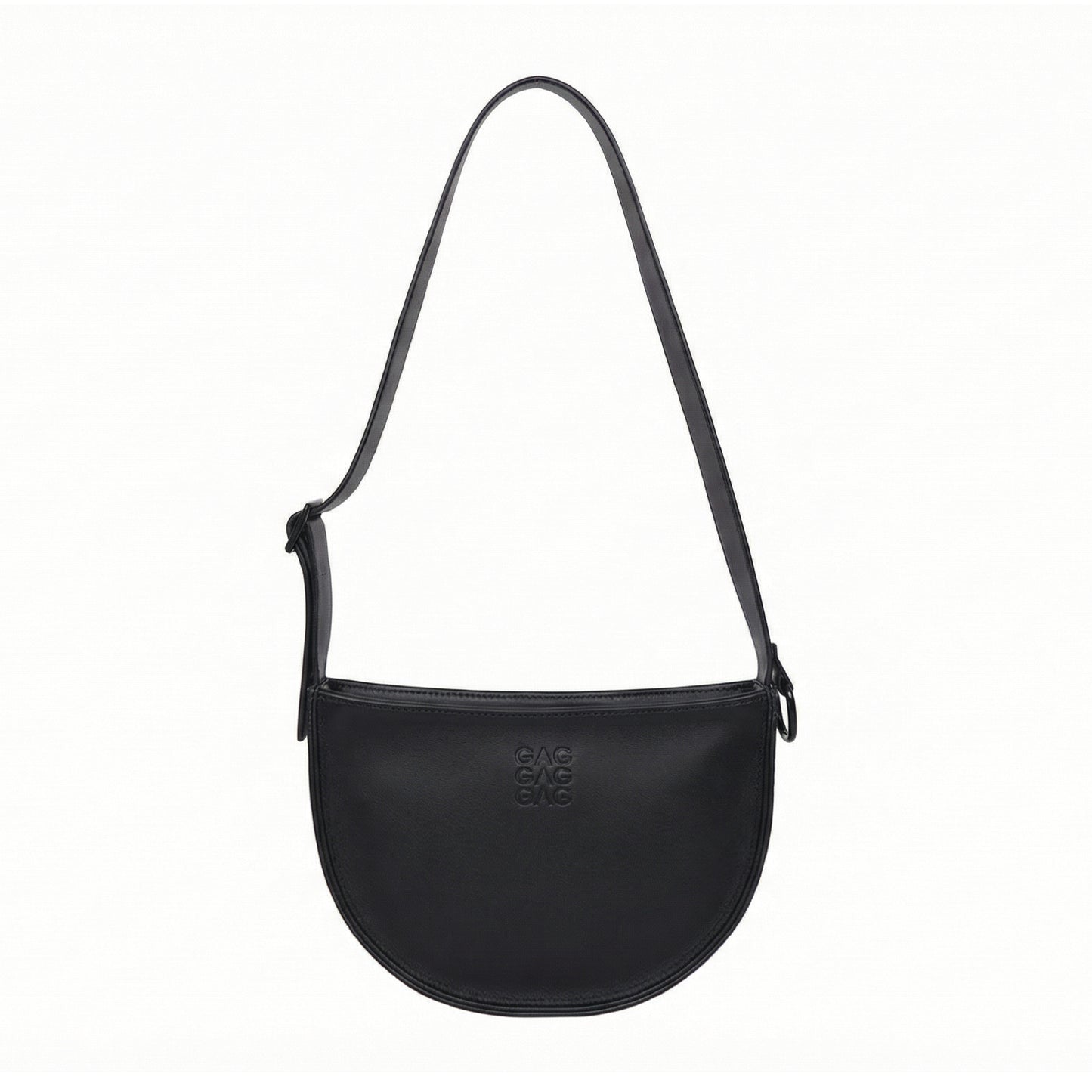 SHOULDER: Bolsa de hombro en cuero certificado | GAG BAG | NEGRO