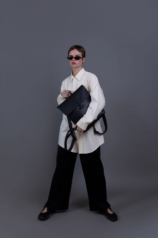 BACKPACK: Mochila de cuero certificado para laptop 13